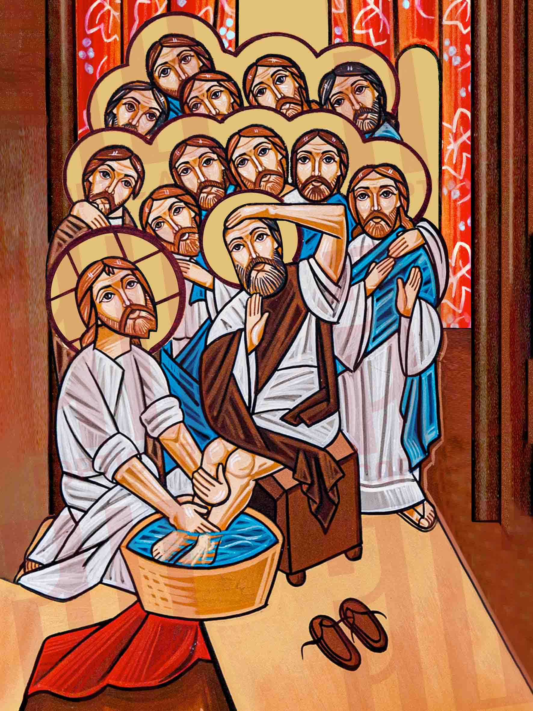 Washing the feet